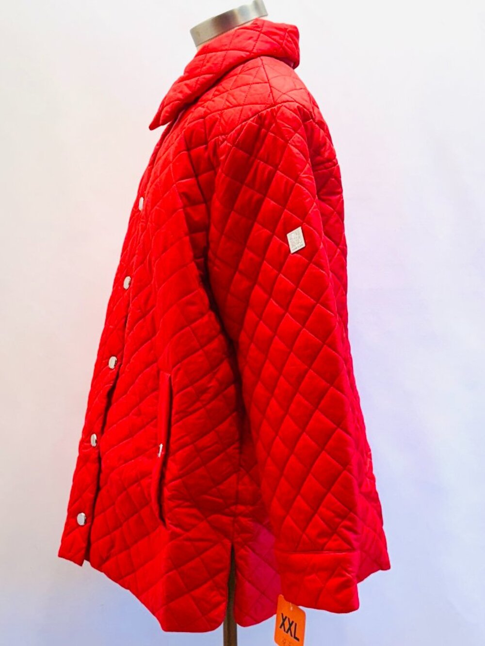 Anne Klein Women Button Down Collared Pockets Quilted Jacket Red Size XX-Large - Picture 5 of 8